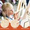 10 Pack Unfinished Wooden Fall Ornaments to Paint – Laser-Cut Pumpkin, Scarecrow & Leaf Wood Slices – DIY Hanging Craft Supplies for Kids & Adults (4.8" x 5.8")